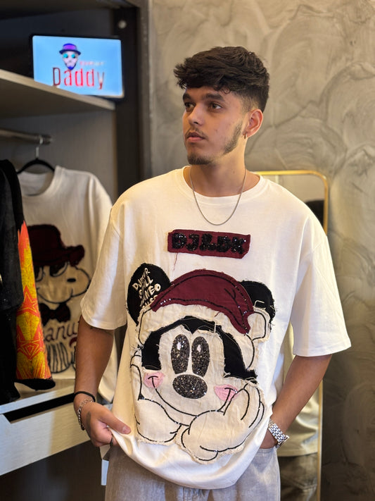 Oversized Cut stitched T-Shirts (Mikky mouse deisgn concept)
