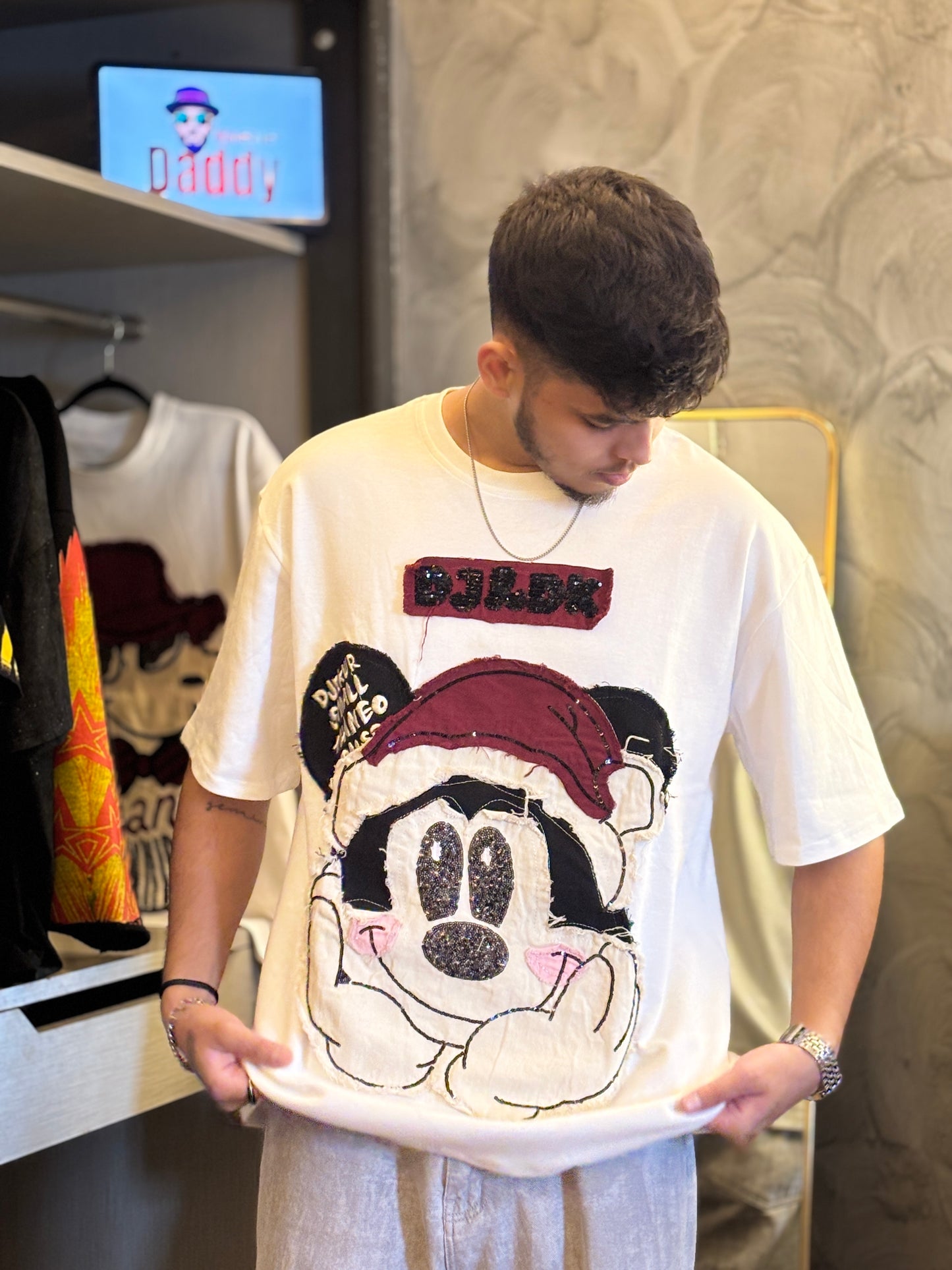 Oversized Cut stitched T-Shirts (Mikky mouse deisgn concept)